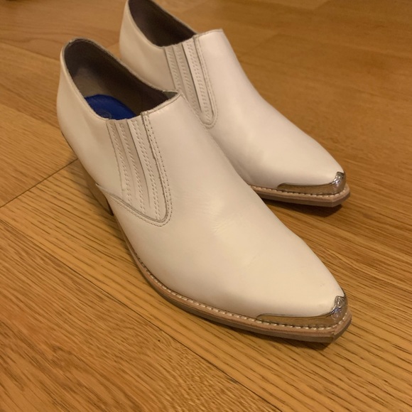 Jeffrey Campbell White Leather Booties - Picture 1 of 5